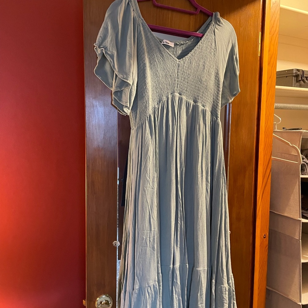 Elegant Blue Women's Dress